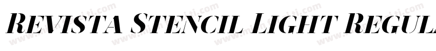 Revista Stencil Light Regular字体转换